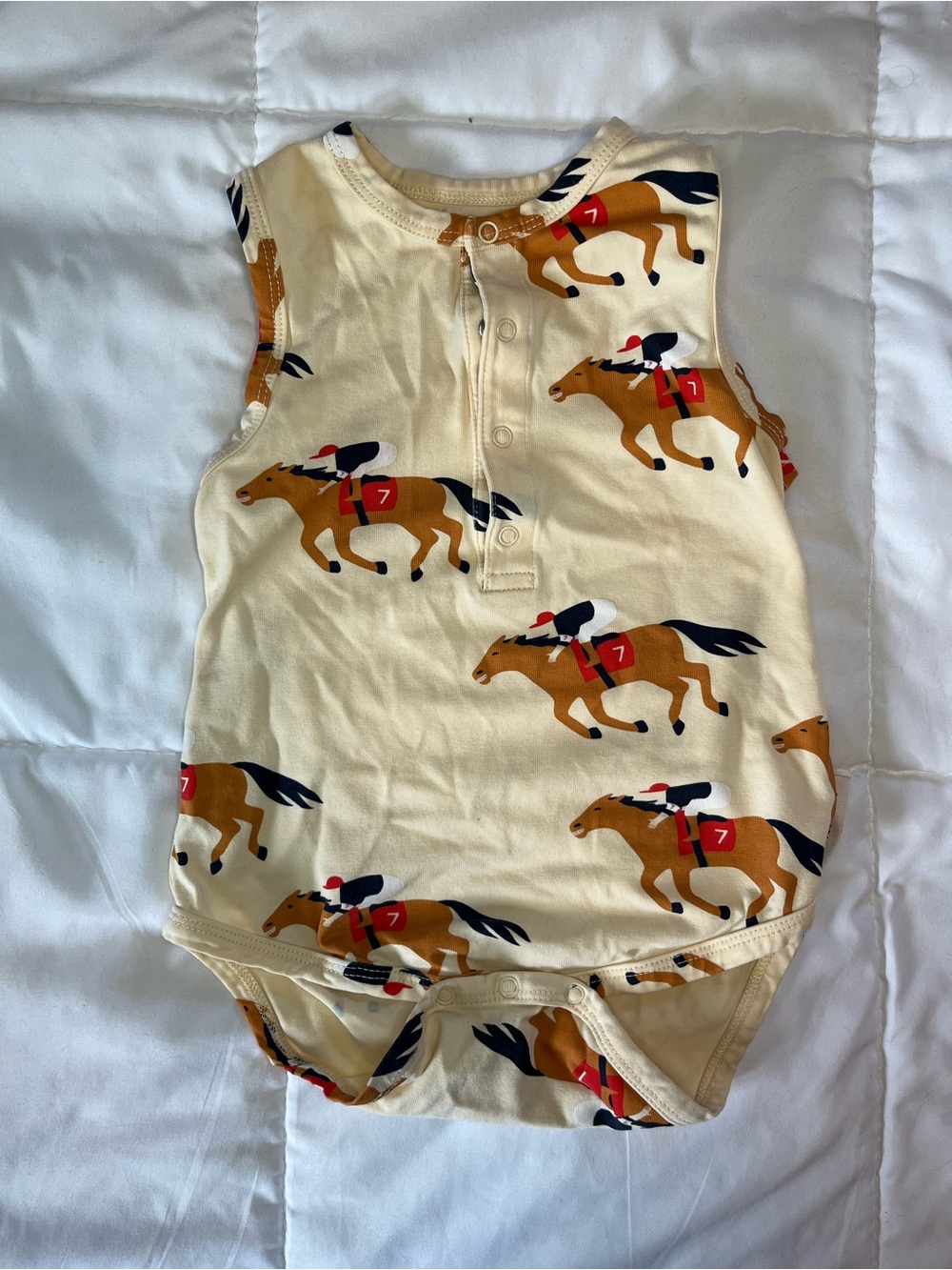 Tiny Cottons Sleeveless Horse Print Baby One-Piece Bodysuit